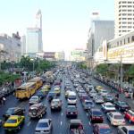 When I think of Bangkok, I think of taxis and cement.