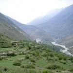Terraced fields along the Karnali River just outside of Muchu, Nepal.