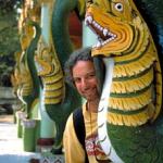 Among naga figures at the Shwekyimyint Paya, Mandalay.