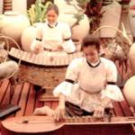 Traditional musicians at the Royal Garden Resort, Thailand.