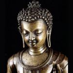 Photo of a rare 7th century Buddha Sakyamuni statue which has been acquired jointly by the British Museum and the Victoria and Albert Museum in London.