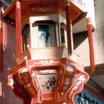 Colourful lantern in front of the Dr. Hin-shiu Hung Gallery at The Chinese Cultural Centre of Greater Toronto.