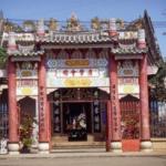 Newly painted entrance to one of the family association buildings in Hoi An