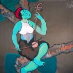 Woman Playing Instrament