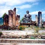 Here stood a temple, then one day the hum of American planes grew louder and louder.