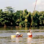 More fishing, this time for river creatures. Cai river.