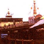 Dharamsala, India. One of the ironies of history: Buddhism, a religion originating in South Asia, spread to places as far away as Tokyo and Hollywood, but almost vanished from India itself. It has been returned by the refugees of Tibet, whose government-in-exile is located in Dharamsala.