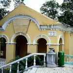 Restored Portuguese colonial buildings in the old village of Taipa.