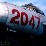 MiG-17 fighter plane at the Air Force Museum.