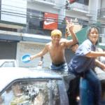 You just got splashed by a bucket of water - smile!