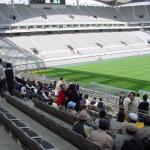Here we are, a group of tourists admiring the Seoul World Cup Stadium and taking snapshots of this historical place! Seating is good with plenty of legroom. The stadium is built in an octagonal shape, which resembles a traditional Korean tray. The Korean tray reflects the richness of Korea?s culture, history and hope. The way an octagonal plate is overlaid with a Korean traditional tray brings about the meaning of hospitality, courtesy and care.