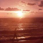 A sunset on Golden Buddha Beach. At this time of day, anyone staying on the island will head to the beach to watch the spectacular colors merge into the water.