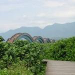The eight fairies bridge, perhaps the best known tourist attraction on Taiwan's East coast