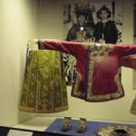 Elaborate wedding costumes embroidered by the bride.